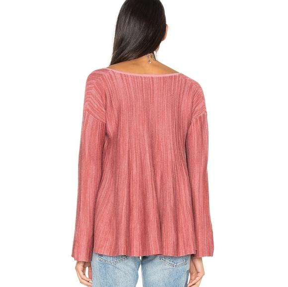 NWT Free People Sundae Swing Pullover Sweater Rose Pink Size Medium - Picture 4 of 14